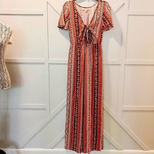 Band of Gypsies floral striped jumpsuit / romper Size Small.